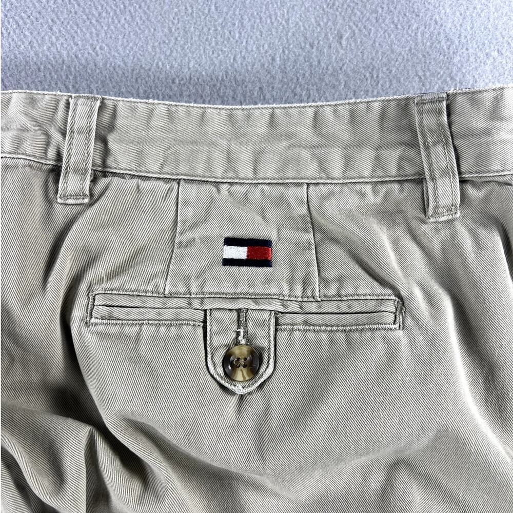 Vintage 90s Tommy Hilfiger Double Pleated Beige Pants Mens Size 40x32 (40x31) - Picture 12 of 13